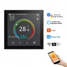 Georas elektrinis grindų šildymo kilimėlis - 150W + GC601 WIFI Black termostatas