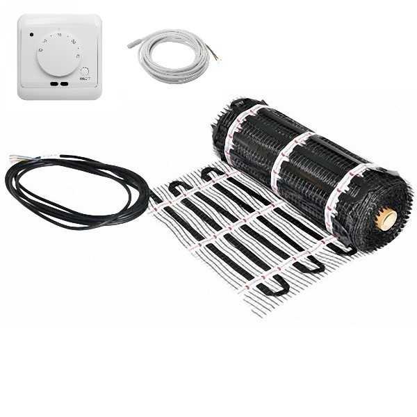 Комплект инфракрасного нагревательного коврика Warmset Black-85 с термостатом GC-12 Комплект инфракрасного нагревательного коврика Warmset Black-85 с термостатом GC-12