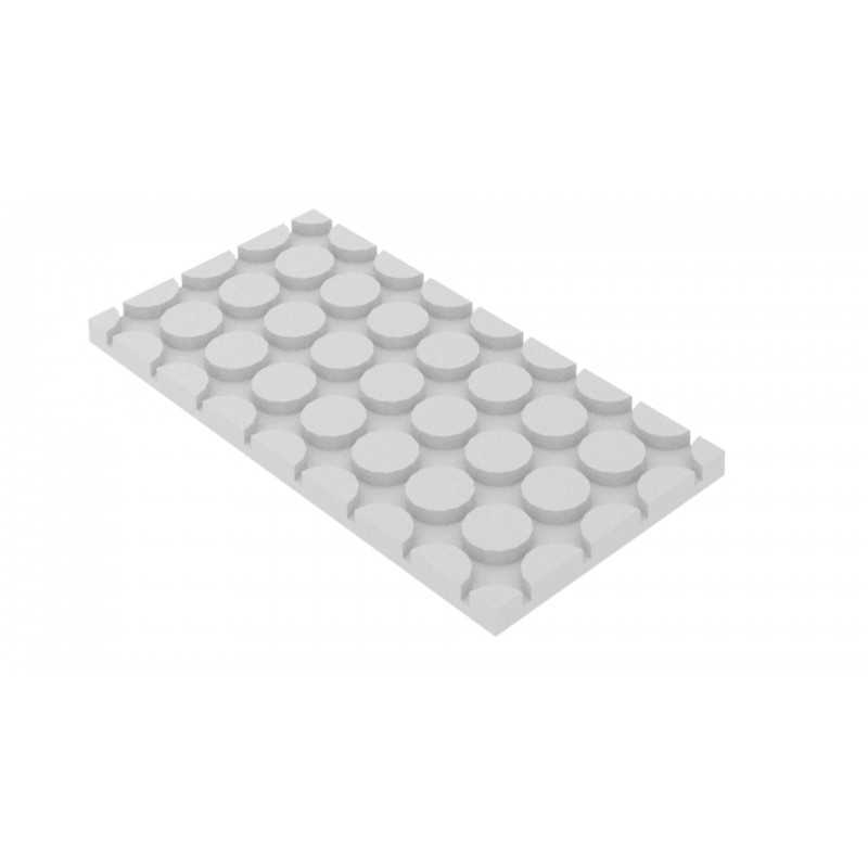 Polystyrene board with circular grooves 1200x600x25 mm, 15 cm spacing