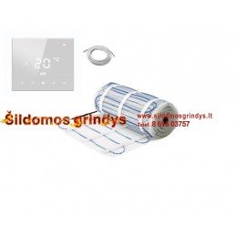 100W Georas elektrinis grindų šildymo kilimėlis + GC-607 WIFI termostatas