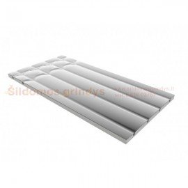 25mm Putplasčio plokštė d16 vamzdžiui 1200x600mm su aliuminio folijos reflektoriumi