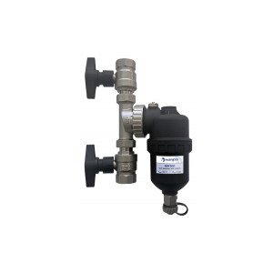 The dirt separator removes solid particles from the water circulating in the system