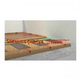 Medienos plaušo plokštė d16 vamzdžiui 15cm tarpu, 1200x600x24mm su aliuminio reflektoriumi