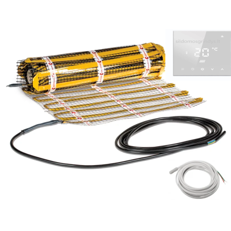 Warmset GOLD-100 infraredinis šildymo kilimėlio komplektas su termostatu GC-607 WIFI