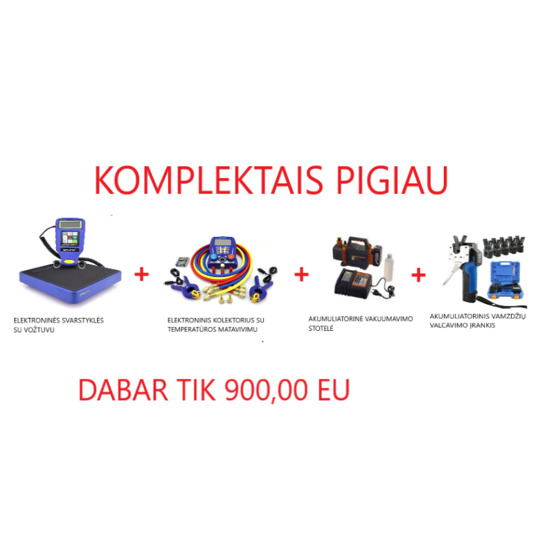 Darbui su freonu įrankių komplektas