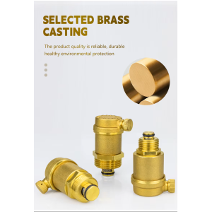 Brass automatic air vent with protection