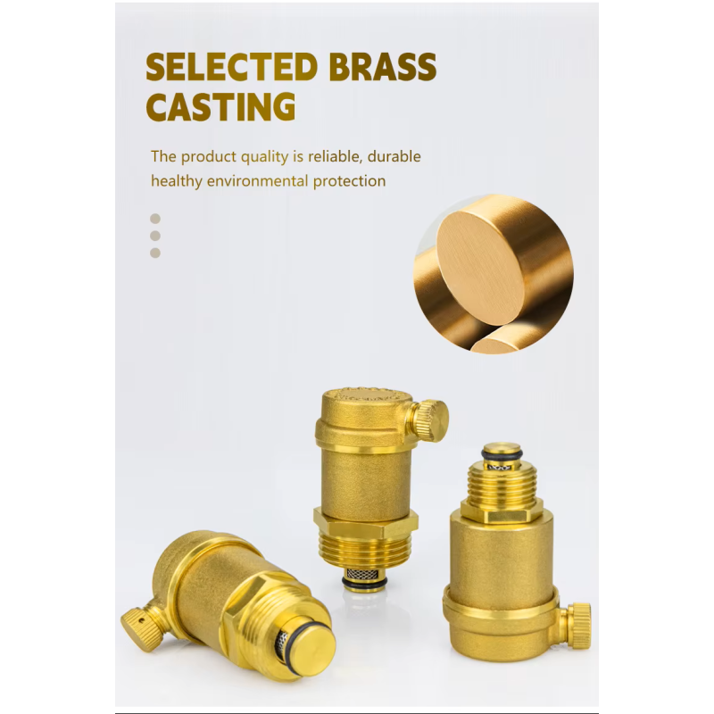 Brass automatic air vent with protection