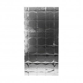 Putplasčio plokštė su apskritimais padengta aliuminio folija 1200x600mm tarpas 15cm