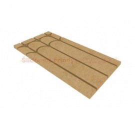 Wood fiber board 1200 × 600 × 36 mm for Ø16 pipe with aluminum reflector